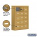 Salsbury Cell Phone Storage Locker - 5 Door High Unit (5 Inch Deep Compartments) - 15 A Doors - Gold - Surface Mounted - Master Keyed Locks